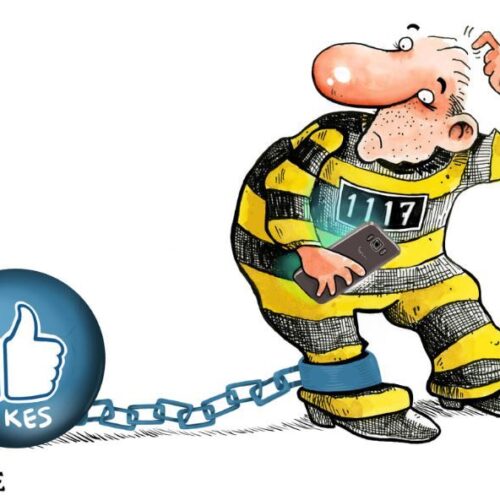 Οι σκιτσογράφοι σχολιάζουν: "...στη φυλακή των Likes" - Δημήτρης Γεωργοπάλης