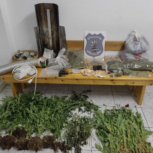 Από το Τμήμα Ασφάλειας Πολύγυρου συνελήφθησαν 2 άτομα για καλλιέργεια και διακίνηση ναρκωτικών ουσιών