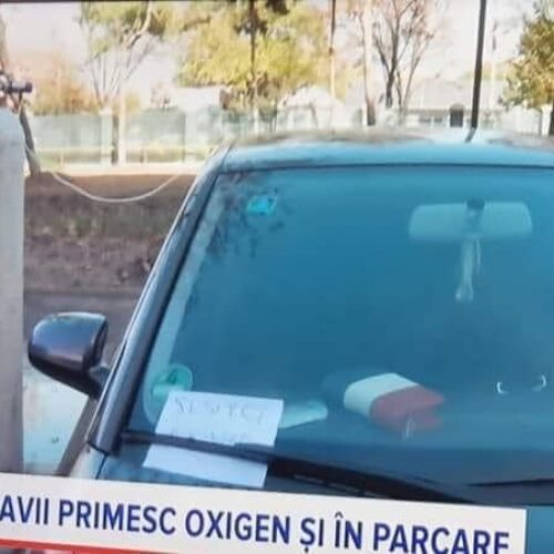 Ρουμανία / covid: Φιάλες παροχής οξυγόνου σε υπαίθρια parking ελλείψει νοσοκομείων!