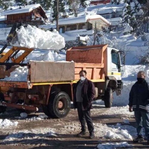 Δήμος Βέροιας: Συνεχίζεται ο αποχιονισμός ορεινών οικισμών